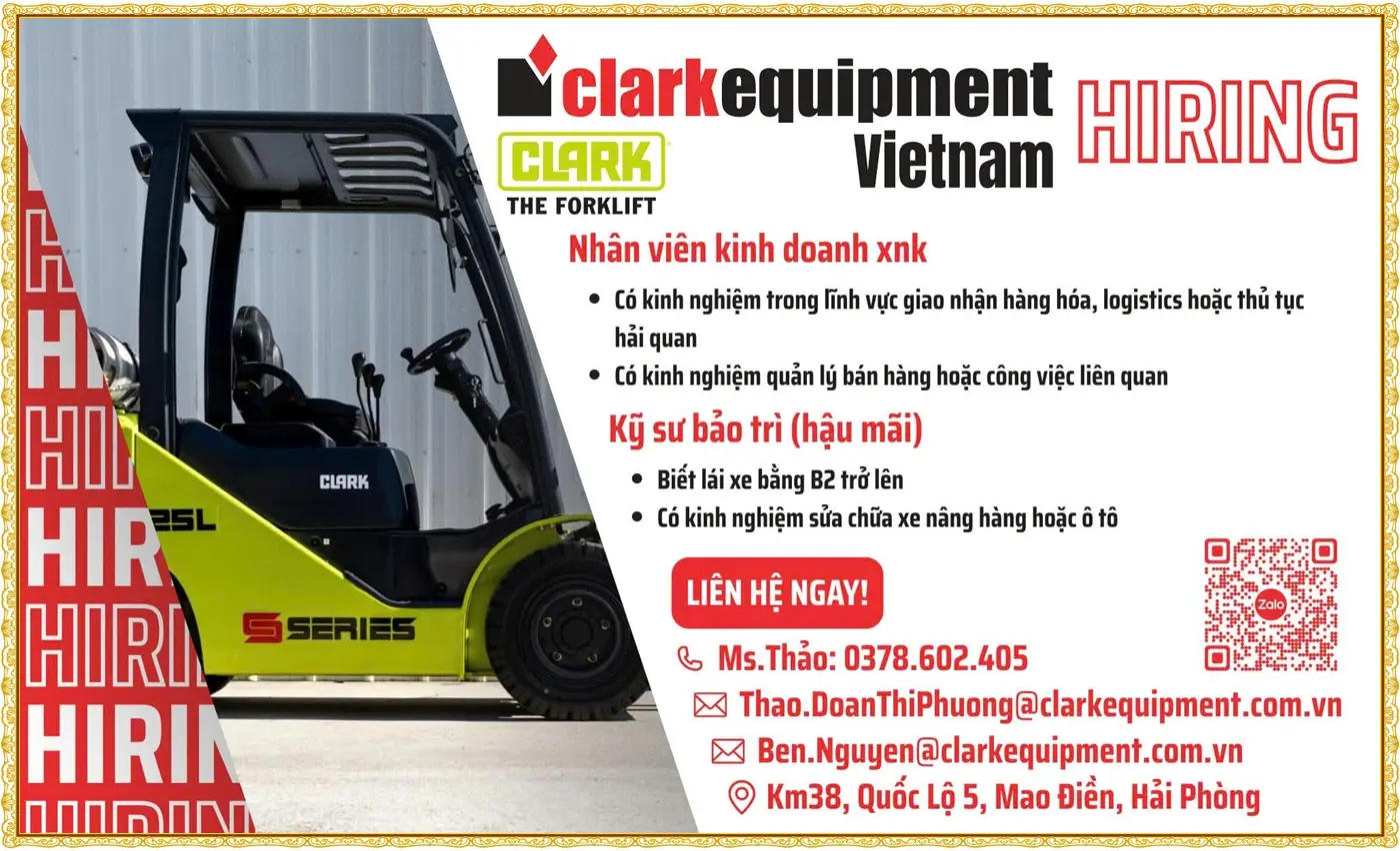 Hải Phòng tuyển Kỹ sư bảo trì, nhân viên kinh doanh