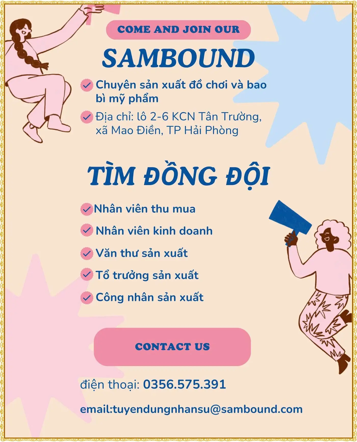 Hải Phòng tuyển nhân viên thu mua, kinh doanh