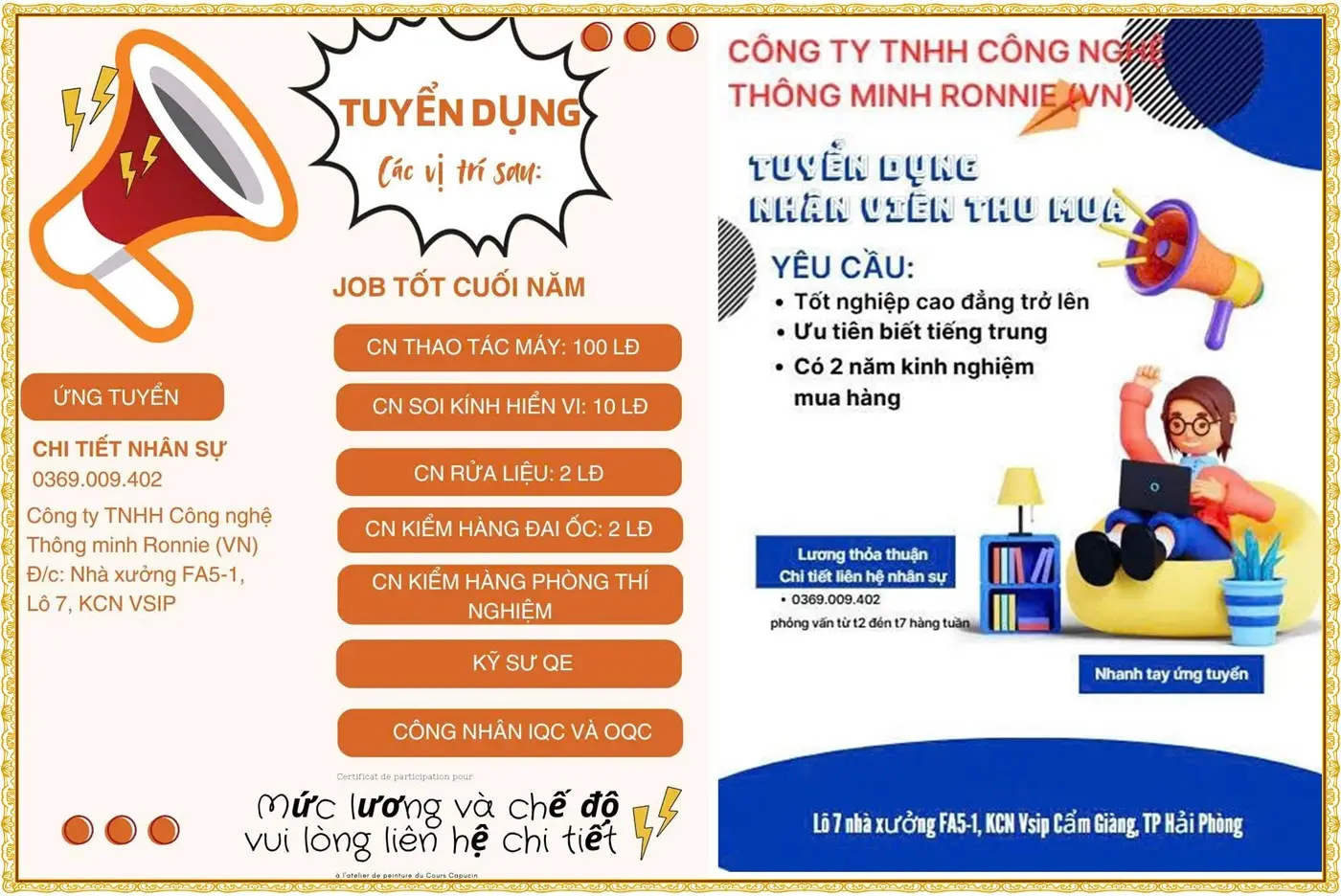Hải phòng tuyển nhân viên thu mua
