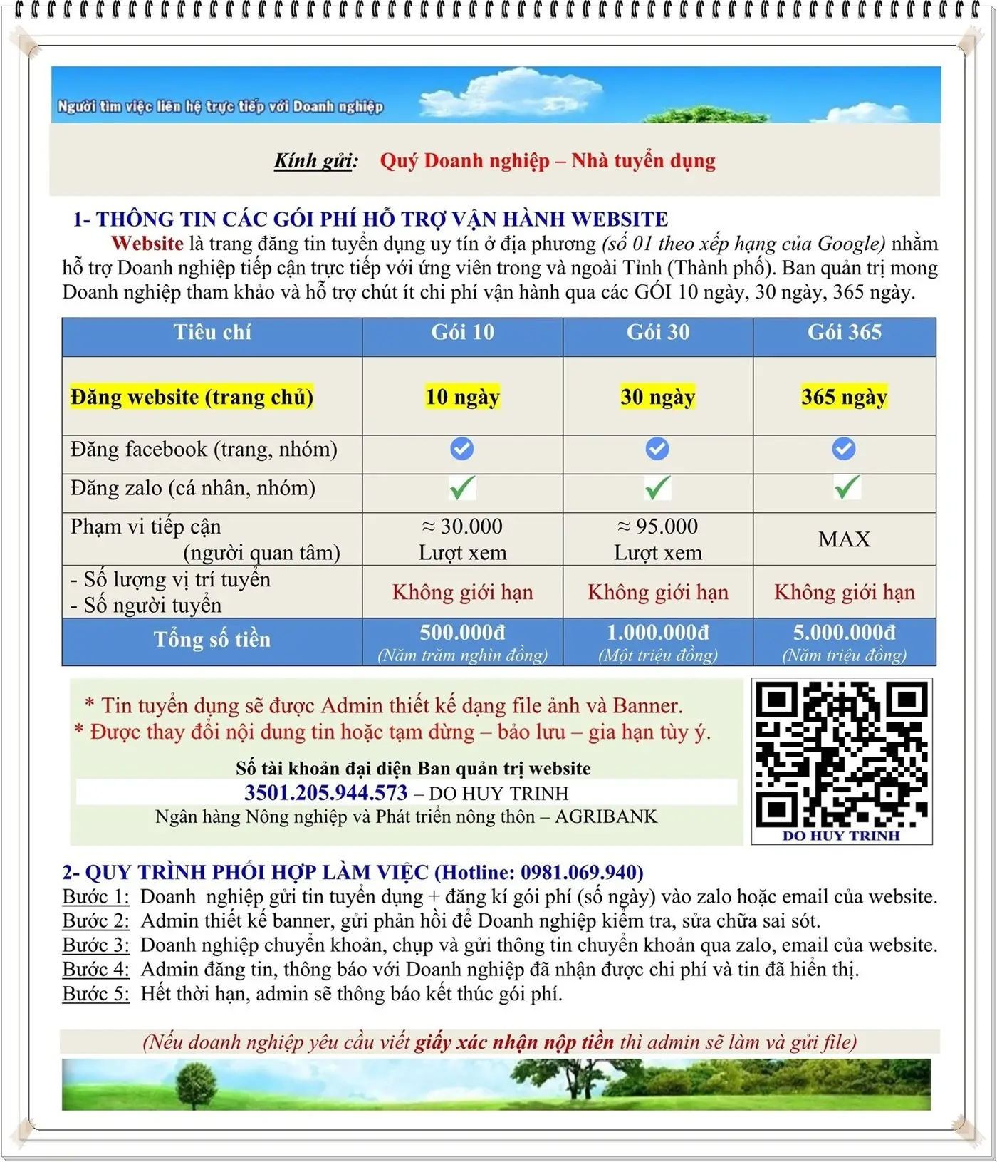 Báo giá đăng tin tuyển dụng hải phòng